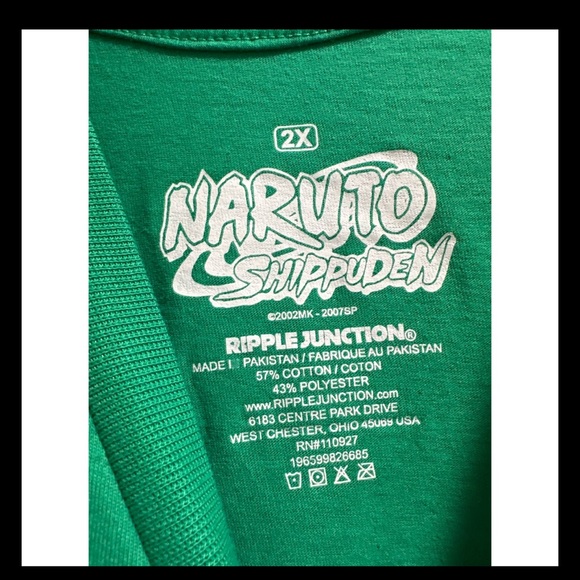 Men’s 2xl Happy Holiday Naruto Shippuden Graphics Shirt NW - Picture 2 of 2